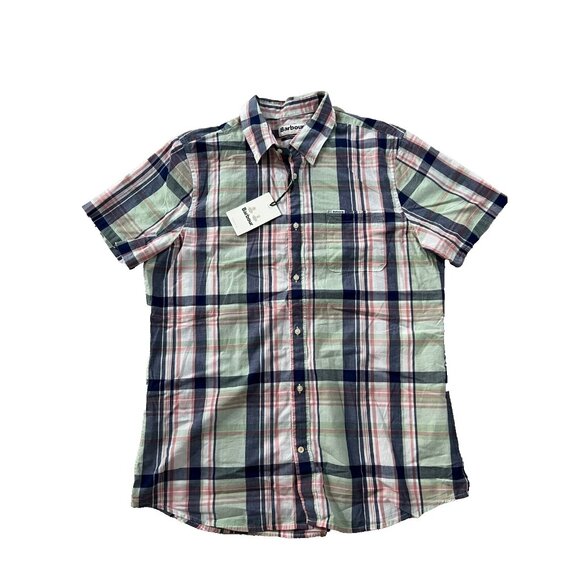 Barbour Nickwell Tailored Button Shirt Check Sky ( M ) - Picture 3 of 5